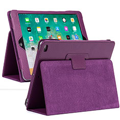 Custodia Portafoglio In Pelle Cover con Supporto L04 per Apple iPad 10.2 (2021) Viola