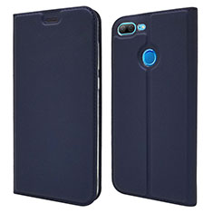 Custodia Portafoglio In Pelle Cover con Supporto L04 per Huawei Honor 9 Lite Blu
