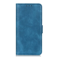 Custodia Portafoglio In Pelle Cover con Supporto L04 per Oppo A33 Blu