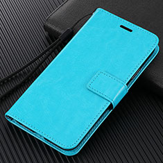 Custodia Portafoglio In Pelle Cover con Supporto L04 per Oppo A92s 5G Cielo Blu