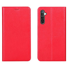 Custodia Portafoglio In Pelle Cover con Supporto L04 per Oppo K5 Rosso