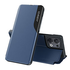 Custodia Portafoglio In Pelle Cover con Supporto L04 per Oppo Reno8 5G Blu