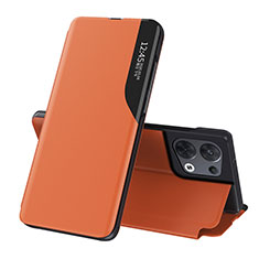 Custodia Portafoglio In Pelle Cover con Supporto L04 per Oppo Reno8 Pro+ Plus 5G Arancione