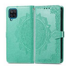 Custodia Portafoglio In Pelle Cover con Supporto L04 per Samsung Galaxy M12 Verde Pastello