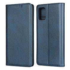 Custodia Portafoglio In Pelle Cover con Supporto L04 per Samsung Galaxy M40S Blu