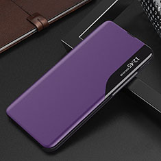 Custodia Portafoglio In Pelle Cover con Supporto L04 per Samsung Galaxy S21 FE 5G Viola