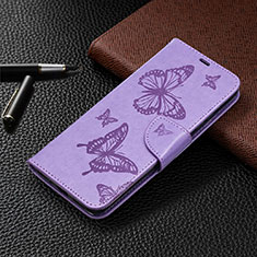 Custodia Portafoglio In Pelle Cover con Supporto L04 per Xiaomi POCO C3 Viola