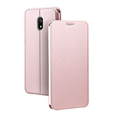 Custodia Portafoglio In Pelle Cover con Supporto L04 per Xiaomi Redmi 8A Oro Rosa