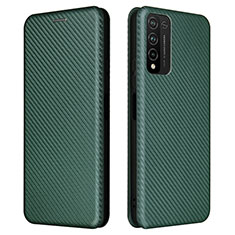 Custodia Portafoglio In Pelle Cover con Supporto L04Z per Huawei Honor 10X Lite Verde