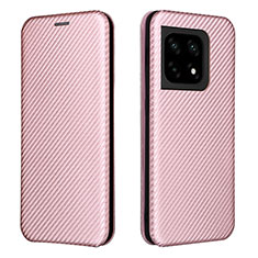 Custodia Portafoglio In Pelle Cover con Supporto L04Z per OnePlus 10 Pro 5G Oro Rosa