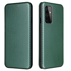 Custodia Portafoglio In Pelle Cover con Supporto L04Z per OnePlus 9 5G Verde