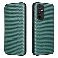 Custodia Portafoglio In Pelle Cover con Supporto L04Z per OnePlus 9RT 5G Verde