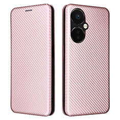 Custodia Portafoglio In Pelle Cover con Supporto L04Z per OnePlus Nord CE 3 Lite 5G Oro Rosa