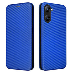 Custodia Portafoglio In Pelle Cover con Supporto L04Z per Realme 10S 5G Blu