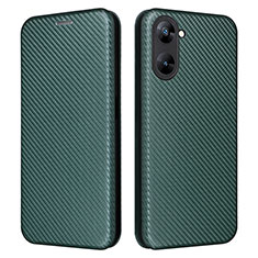 Custodia Portafoglio In Pelle Cover con Supporto L04Z per Realme 10S 5G Verde