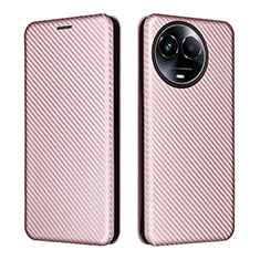 Custodia Portafoglio In Pelle Cover con Supporto L04Z per Realme 11X 5G Oro Rosa