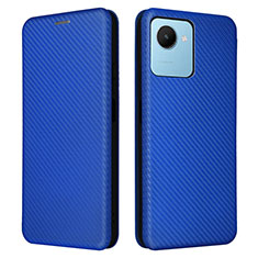 Custodia Portafoglio In Pelle Cover con Supporto L04Z per Realme C30 Blu