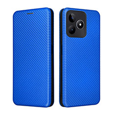 Custodia Portafoglio In Pelle Cover con Supporto L04Z per Realme C53 India Blu