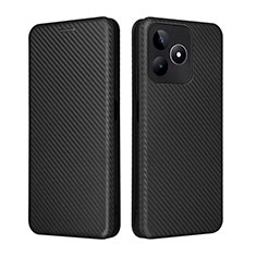 Custodia Portafoglio In Pelle Cover con Supporto L04Z per Realme C53 India Nero