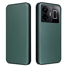 Custodia Portafoglio In Pelle Cover con Supporto L04Z per Realme GT Neo5 5G Verde