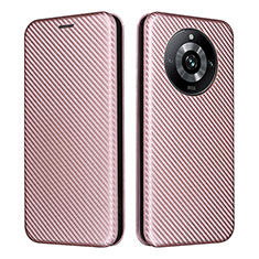 Custodia Portafoglio In Pelle Cover con Supporto L04Z per Realme Narzo 60 Pro 5G Oro Rosa