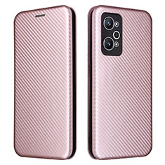 Custodia Portafoglio In Pelle Cover con Supporto L04Z per Realme Q5 Pro 5G Oro Rosa