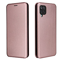 Custodia Portafoglio In Pelle Cover con Supporto L04Z per Samsung Galaxy A12 5G Oro Rosa