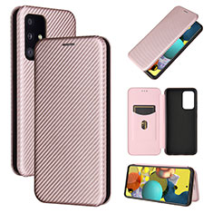 Custodia Portafoglio In Pelle Cover con Supporto L04Z per Samsung Galaxy A52s 5G Oro Rosa