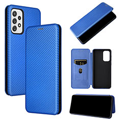 Custodia Portafoglio In Pelle Cover con Supporto L04Z per Samsung Galaxy A73 5G Blu