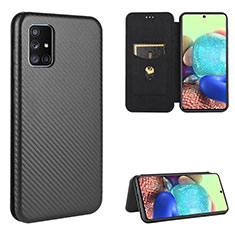 Custodia Portafoglio In Pelle Cover con Supporto L04Z per Samsung Galaxy M51 Nero