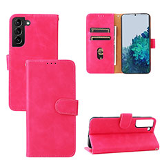 Custodia Portafoglio In Pelle Cover con Supporto L04Z per Samsung Galaxy S22 5G Rosa Caldo