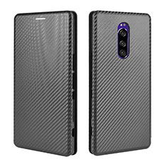 Custodia Portafoglio In Pelle Cover con Supporto L04Z per Sony Xperia 1 Nero