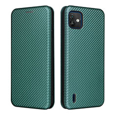 Custodia Portafoglio In Pelle Cover con Supporto L04Z per Wiko Y82 Verde