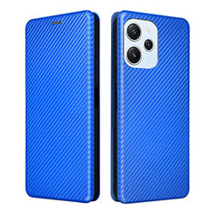 Custodia Portafoglio In Pelle Cover con Supporto L04Z per Xiaomi Poco M6 Pro 5G Blu