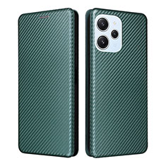 Custodia Portafoglio In Pelle Cover con Supporto L04Z per Xiaomi Redmi Note 12R 5G Verde