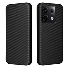 Custodia Portafoglio In Pelle Cover con Supporto L04Z per Xiaomi Redmi Note 13 Pro 5G Nero