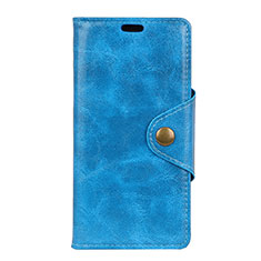 Custodia Portafoglio In Pelle Cover con Supporto L05 per Alcatel 5V Blu