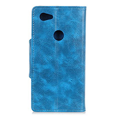 Custodia Portafoglio In Pelle Cover con Supporto L05 per Google Pixel 3a XL Blu