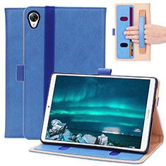 Custodia Portafoglio In Pelle Cover con Supporto L05 per Huawei MediaPad M6 8.4 Blu