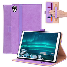 Custodia Portafoglio In Pelle Cover con Supporto L05 per Huawei MediaPad M6 8.4 Viola