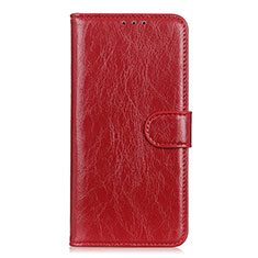 Custodia Portafoglio In Pelle Cover con Supporto L05 per Nokia C3 Rosso