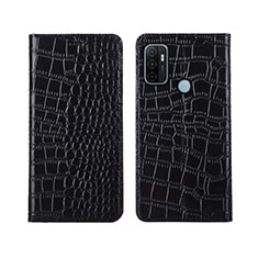 Custodia Portafoglio In Pelle Cover con Supporto L05 per Oppo A11s Nero