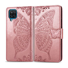 Custodia Portafoglio In Pelle Cover con Supporto L05 per Samsung Galaxy A12 5G Oro Rosa