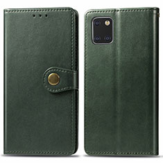 Custodia Portafoglio In Pelle Cover con Supporto L05 per Samsung Galaxy A81 Verde