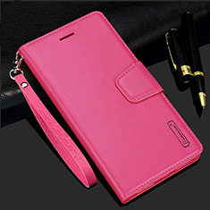 Custodia Portafoglio In Pelle Cover con Supporto L05 per Samsung Galaxy S21 FE 5G Rosa Caldo