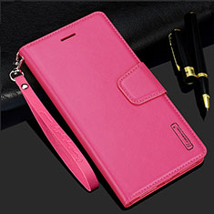 Custodia Portafoglio In Pelle Cover con Supporto L05 per Samsung Galaxy S22 Ultra 5G Rosa Caldo