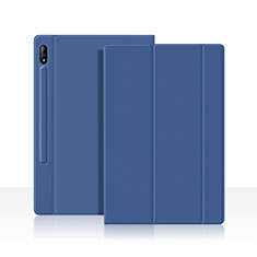 Custodia Portafoglio In Pelle Cover con Supporto L05 per Samsung Galaxy Tab S7 4G 11 SM-T875 Blu