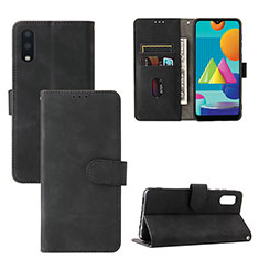 Custodia Portafoglio In Pelle Cover con Supporto L05Z per Samsung Galaxy A02 Nero