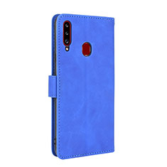 Custodia Portafoglio In Pelle Cover con Supporto L05Z per Samsung Galaxy A20s Blu