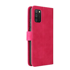 Custodia Portafoglio In Pelle Cover con Supporto L05Z per Samsung Galaxy M02s Rosa Caldo